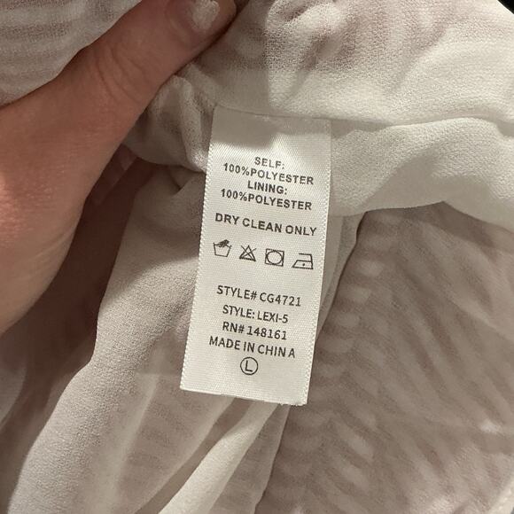 Buddy Love Pink Red Smocked Stripes Seersucker Shoulder Ties Lexi Dress Size L - Picture 10 of 12